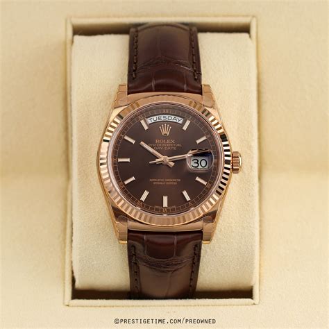 rolex chocolate|preowned rolex with chocolate interior.